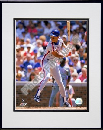 Darryl Strawberry "1989 Batting Action" Double Matted 8" x 10" Photograph in a Black Anodized Alumin