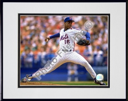 Dwight Gooden "1988 Action" Double Matted 8" x 10" Photograph in Black Anodized Aluminum Frame