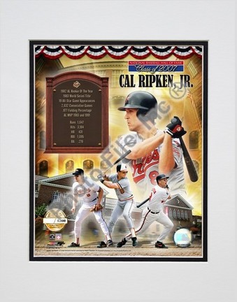 Cal Ripken Jr. "2006 Hall of Fame Photo File Gold Composite" Double Matted 8" x 10" Photograph (Unfr
