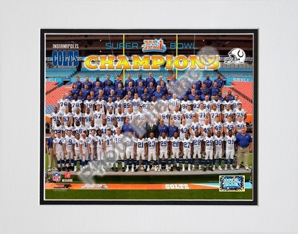 Indianapolis Colts "Super Bowl XLI  Team Sit Down" Double Matted 8" x 10" Photograph (Unframed)