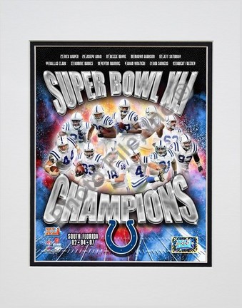 Indianapolis Colts "2006 Super Bowl XLI Champions Composite" Double Matted 8" X 10" Photograph (Unfr