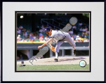 Ron Guidry "1987 Action" Double Matted 8" x 10" Photograph in Black Anodized Aluminum Frame