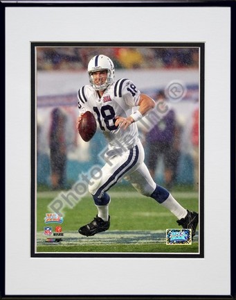 Peyton Manning "Super Bowl XLI Action (#3)" Double Matted 8" x 10" Photograph in a Black Anodized Al