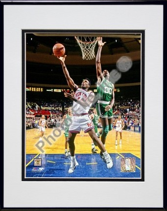 Charles Oakley "1990 Action" Double Matted 8" x 10" Photograph in Black Anodized Aluminum Frame