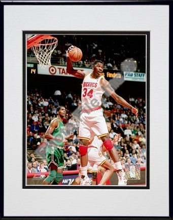 Hakeem Olajuwon "1994 Action" Double Matted 8" x 10" Photograph in Black Anodized Aluminum Frame
