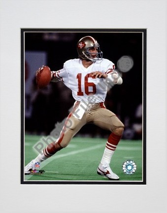 Joe Montana "Action" Double Matted 8" x 10" Photograph (Unframed)