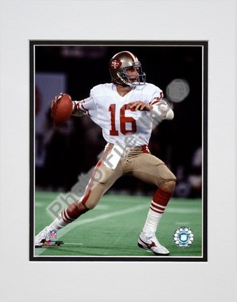 Joe Montana "Action" Double Matted 8" x 10" Photograph (Unframed)