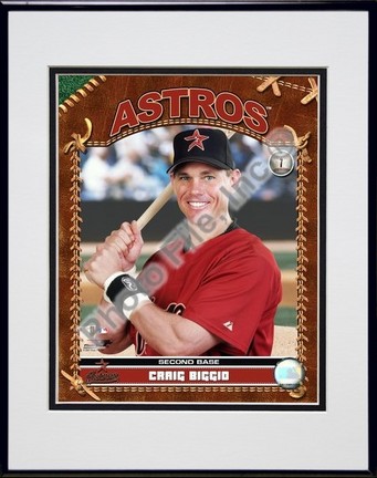 Craig Biggio "2007 Studio Plus" Double Matted 8â€ x 10â€ Photograph in Black Anodized Aluminum Frame
