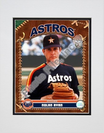 Nolan Ryan "Houston Astros Studio Plus" Double Matted 8" x 10" Photograph (Unframed)