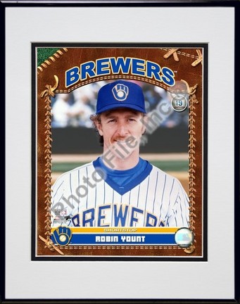Robin Yount "2007 Vintage Studio Plus" Double Matted 8" x 10" Photograph in Black Anodized Aluminum 