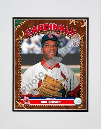 Bob Gibson "2007 Vintage Studio Plus" Double Matted 8" x 10" Photograph (Unframed)