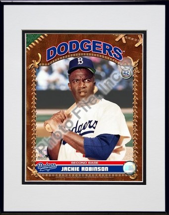 Jackie Robinson "2007 Vintage Studio Plus" Double Matted 8" x 10" Photograph in Black Anodized Alumi