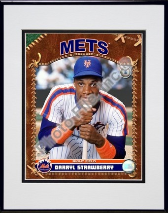 Darryl Strawberry "2007 Vintage Studio Plus" Double Matted 8" x 10" Photograph in Black Anodized Alu