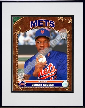 Dwight Gooden "2007 Vintage Studio Plus" Double Matted 8" x 10" Photograph in Black Anodized Aluminu