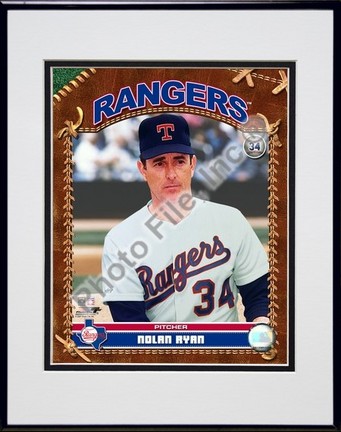 Nolan Ryan "Studio Plus" Double Matted 8" x 10" Photograph in Black Anodized Aluminum Frame