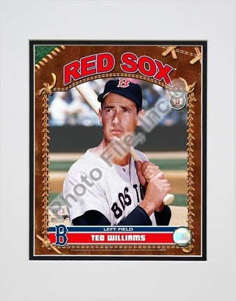 Ted Williams "Studio Plus" Double Matted 8" x 10" Photograph (Unframed)