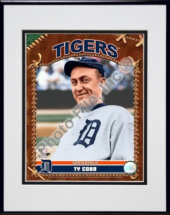 Ty Cobb "2007 Vintage Studio Plus" Double Matted 8" x 10" Photograph in Black Anodized Aluminum Fram