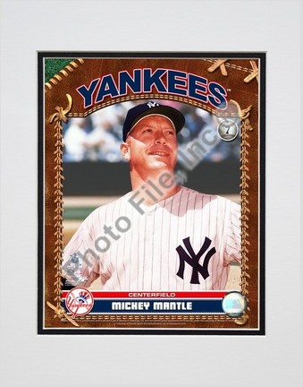 Mickey Mantle "Studio Plus" Double Matted 8" x 10" Photograph (Unframed)