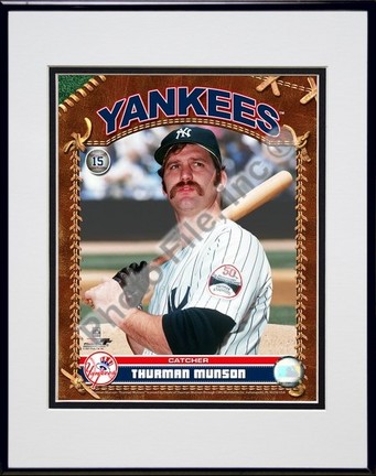 Thurman Munson "2007 Vintage Studio Plus" Double Matted 8" x 10" Photograph in Black Anodized Alumin