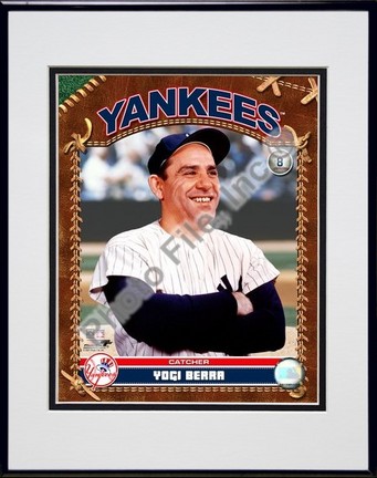 Yogi Berra "2007 Vintage Studio Plus" Double Matted 8" x 10" Photograph in Black Anodized Aluminum F