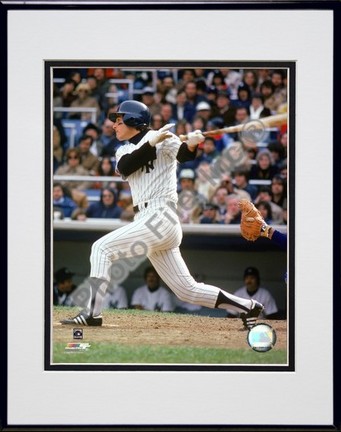 Bucky Dent "1979 Batting Action" Double Matted 8" x 10" Photograph in Black Anodized Aluminum Frame