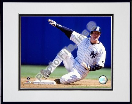 Paul O'Neill "1999 Sliding Action" Double Matted 8" x 10" Photograph in Black Anodized Aluminum Fram
