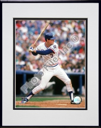 Dale Murphy "1985 Action" Double Matted 8" x 10" Photograph in Black Anodized Aluminum Frame