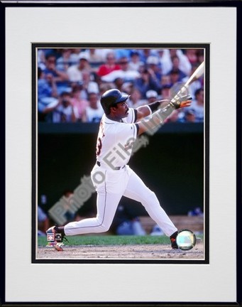 Eddie Murray "1996 Batting Action" Double Matted 8" x 10" Photograph in Black Anodized Aluminum Fram