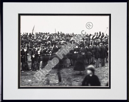 Abraham Lincoln "Gettysburg Address 1863" Double Matted 8" x 10" Photograph in Black Anodized Alumin