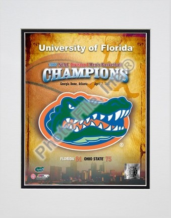 Florida Gators "Logo 2007 Champions" Double Matted 8" x 10" Photograph (Unframed)
