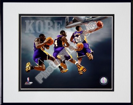 Kobe Bryant "2007 Multi Exposure" Double Matted 8" x 10" Photograph in Black Anodized Aluminum Frame