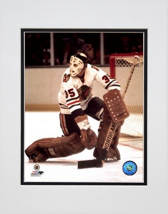 Tony Esposito "Action White Jersey" Double Matted 8” x 10” Photograph (Unframed)