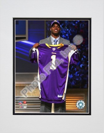 Adrian Peterson "2007 NFL Draft Day" Double Matted 8" x 10" Photograph (Unframed)