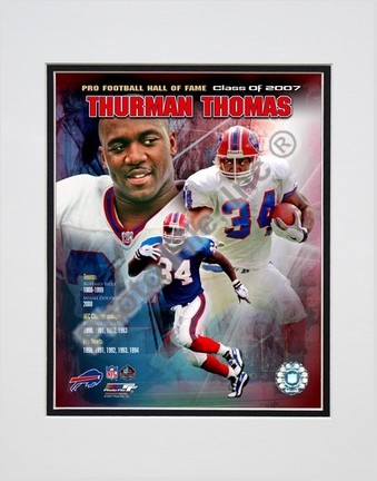 Thurman Thomas "Legends Composite" Double Matted 8" X 10" Photograph (Unframed)