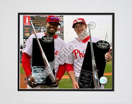 Ryan Howard and Chase Utley "2006 Silver Slugger Awards" Double Matted 8" x 10" Photograph (Unframed