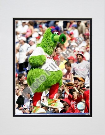 The Philly Phanatic (Mascot) Double Matted 8" X 10" Photograph (Unframed)