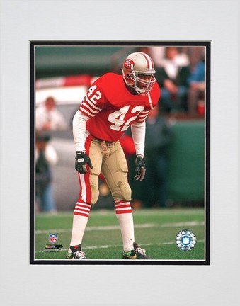 Ronnie Lott "Action" Double Matted 8” x 10” Photograph (Unframed)