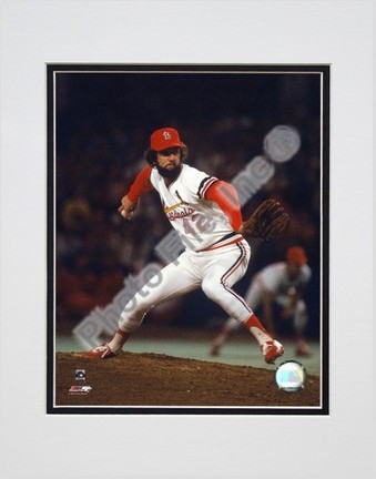 Bruce Sutter St. Louis Carindals" Pitching Action" Double Matted 8" x 10" Photograph (Unframed)