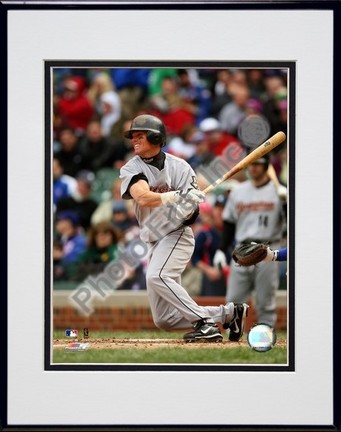 Craig Biggio "2007 Batting Action" Double Matted 8” x 10” Photograph in Black Anodized Aluminum Frame