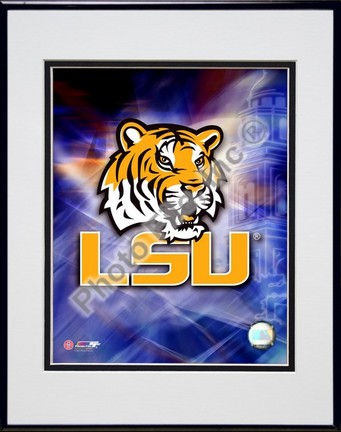 Louisiana State (LSU) Tigers "Logo" Double Matted 8” x 10” Photograph in Black Anodized Aluminum Frame