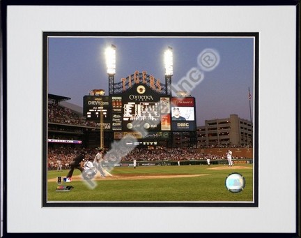 Justin Verlander "2007 No Hitter" Double Matted 8" x 10" Photograph in Black Anodized Aluminum Frame