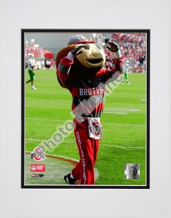 Brutus Buckeye Ohio State Buckeyes Mascot Double Matted 8" x 10" Photograph (Unframed)