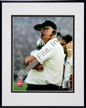 Woody Hayes "Ohio State Buckeyes (#1)" Double Matted 8" x 10" Photograph in Black Anodized Aluminum 
