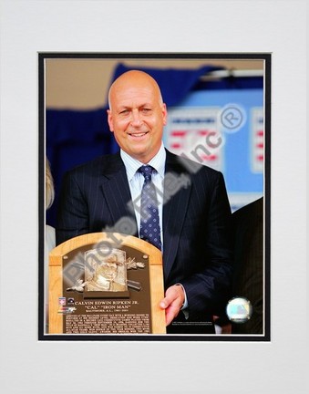 Cal Ripken Jr. "2007 Hall of Fame Induction Ceremony" Double Matted 8" x 10" Photograph (Unframed)