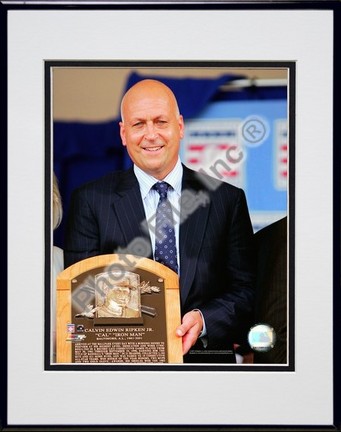 Cal Ripken Jr. "2007 Hall of Fame Induction Ceremony" Double Matted 8" x 10" Photograph in Black Ano