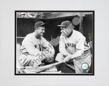 Lou Gehrig and Babe Ruth "Posed" Double Matted 8” x 10” Photograph (Unframed)