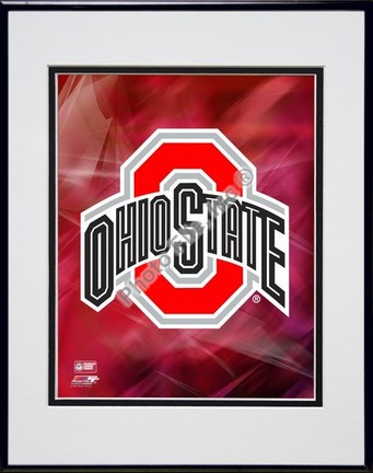 Ohio State Buckeyes "Logo" Double Matted 8" x 10" Photograph in Black Anodized Aluminum Frame