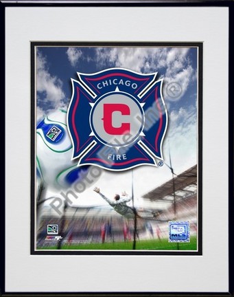 Chicago Fire "2007 Team Logo" Double Matted 8" x 10" Photograph in Black Anodized Aluminum Frame