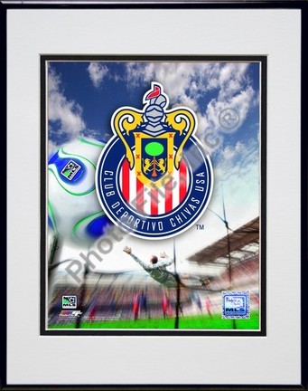 Chivas USA Club Deportivo "2007 Team Logo" Double Matted 8" x 10" Photograph in Black Anodized Alumi