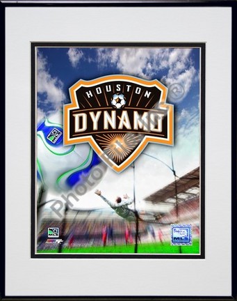Houston Dynamo "2007 Team Logo" Double Matted 8" x 10" Photograph in Black Anodized Aluminum Frame